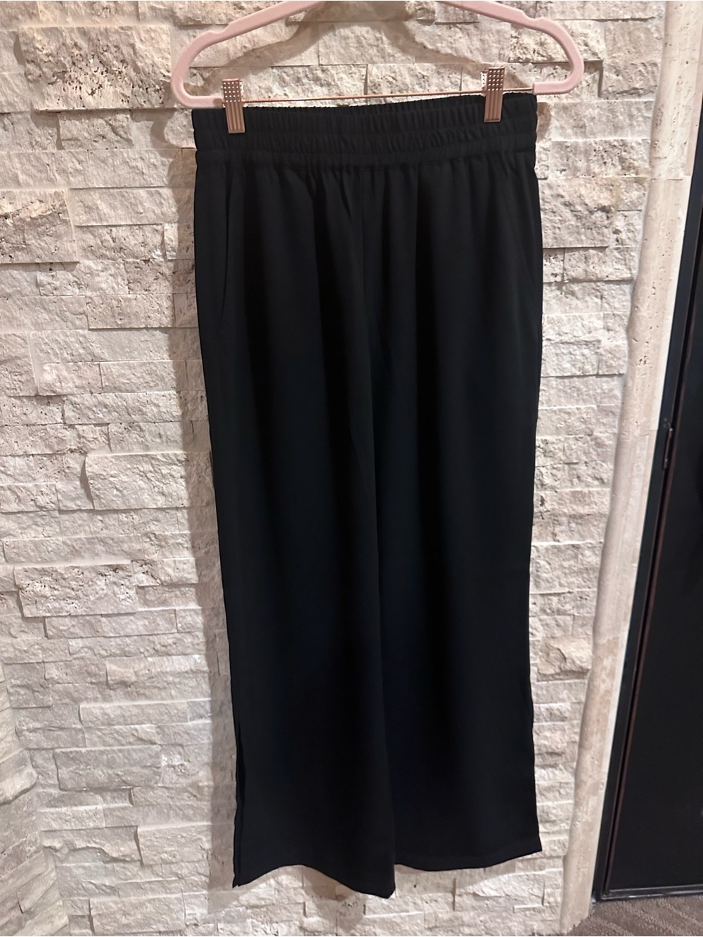 Sanctuary Black Wide-Leg Pull-On Pants